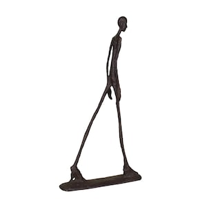 Statue d'homme qui marche par Giacometti, réplique en bronze véritable, figurine d'art de collection vintage, décoration d'intérieur image 4