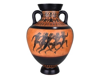 Panathenaic Prize Amphora Runners Ancient Greek Vase Ceramic Pottery Goddess Athena