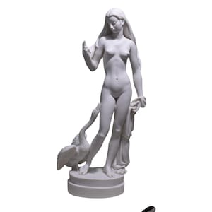 Leda and Swan Greek Cast Marble Large Sculpture Statue mythology god zeus 23.6inches - 60 cm