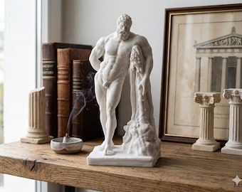 Farnese Hercules Statue: 9.84-inch Museum Quality Marble Cast - Greek Mythology Sculpture