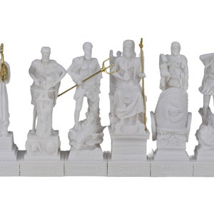 Set 6 Greek Gods Zeus Poseidon Apollo Hermes Hephaestus Ares Statue figure