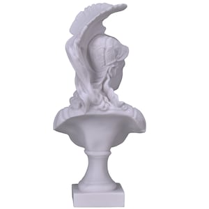 Athena Minerva Bust Head Greek Roman Goddess Cast Marble Sculpture Statue 14.57in - 37 cm image 3