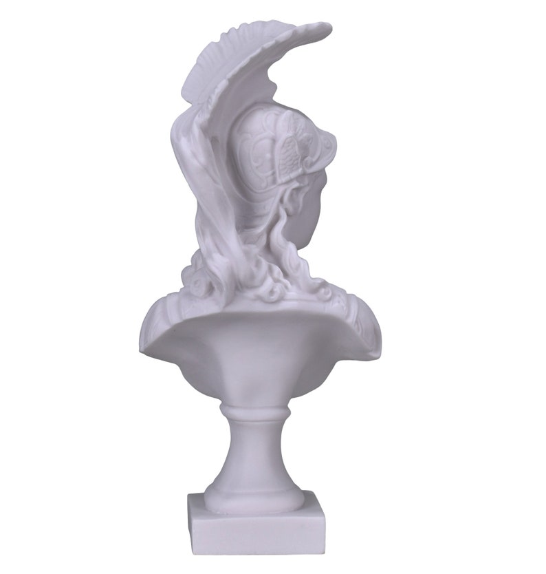 Athena Minerva Bust Head Greek Roman Goddess Cast Marble Sculpture Statue 14.57in - 37 cm image 3
