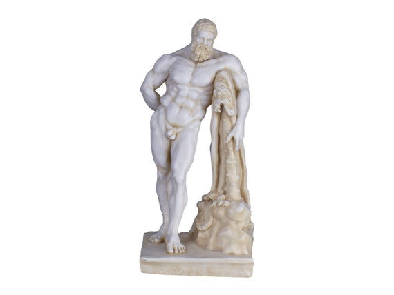 Farnese Hercules Heracles Greek Cast Marble Sculpture Statue Museum Copy 13inches