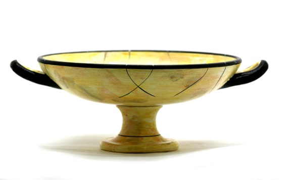 Apollo God Kylix With Lyre - Ancient Greek Pottery Museum Replica