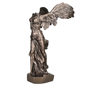Winged Nike Victory of Samothrace Goddess Cast Marble Greek Statue Sculpture bronze colour  14.17in - 36 cm