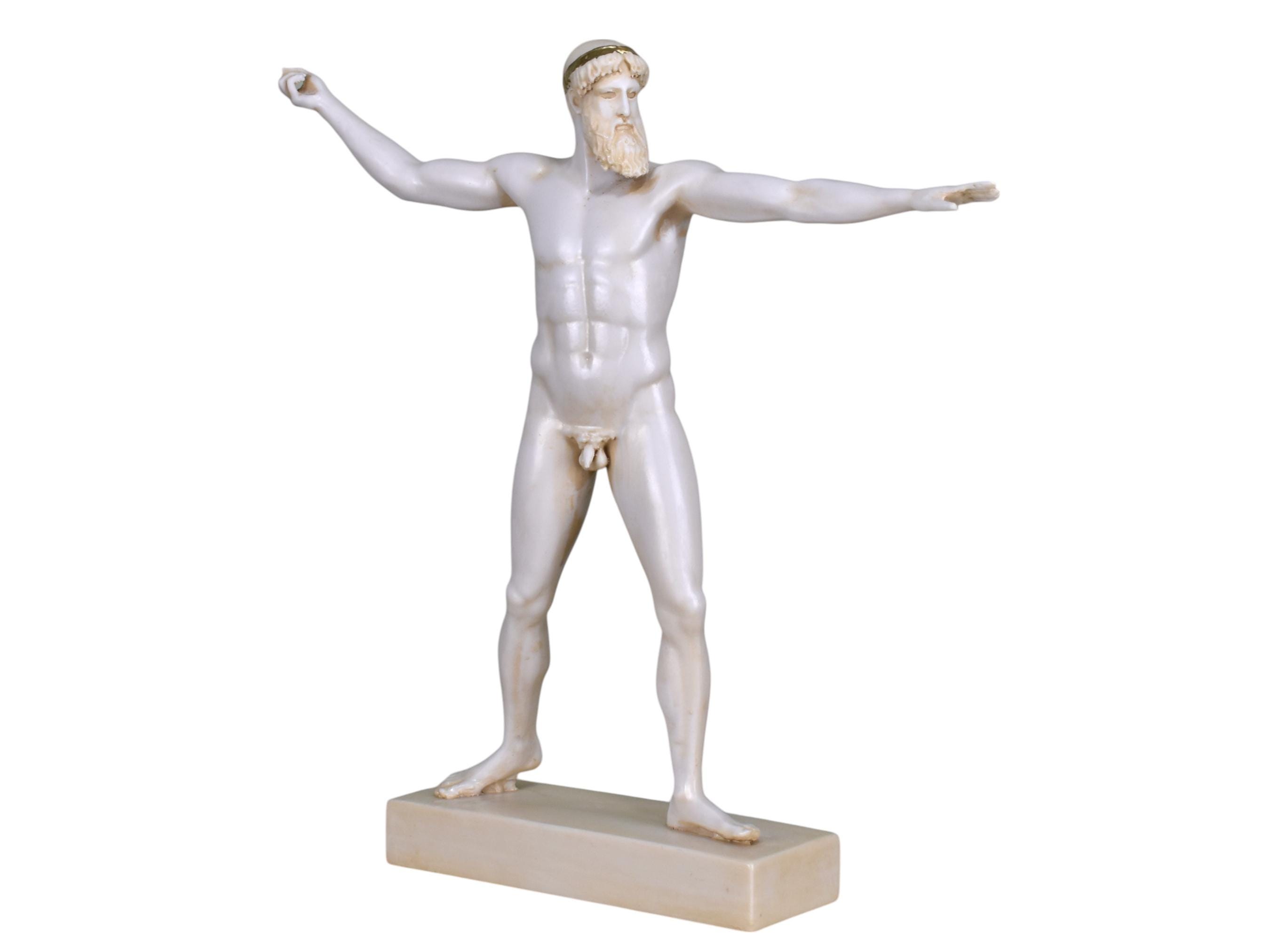 ポセイドンまたはアルテミシオンのゼウス ギリシャ神 裸の男性彫刻像