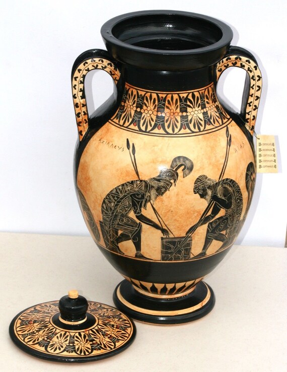 Achilles Ajax Exekias Ancient Greek Amphora Vase Museum Etsy