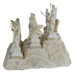 Set 12 Greek Olympian Gods Statues - Complete Pantheon Collection - Mythology Art image 2