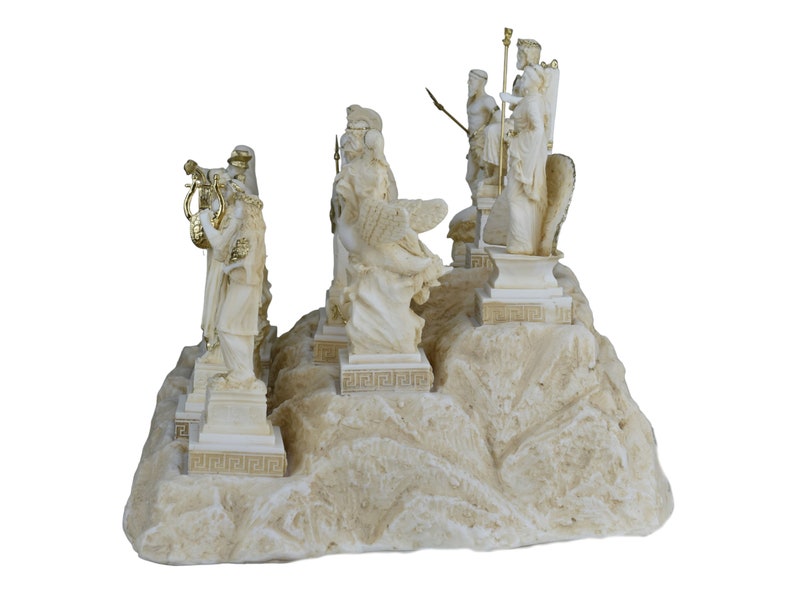 Set 12 Greek Olympian Gods Statues - Complete Pantheon Collection - Mythology Art image 2