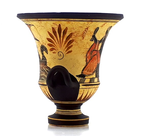 Ancient Greek Vase Krater Pottery Goddess Aphrodite God Etsy