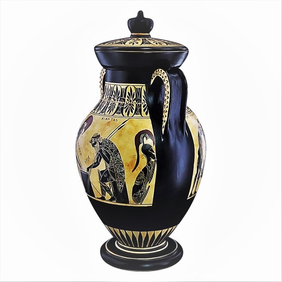 Achilles Ajax Exekias Ancient Greek Amphora Vase Museum Etsy