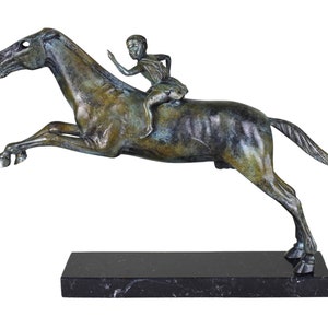 Jockey of Artemision horse rider Ancient Greek sculpture Real Bronze Metal art museum copy