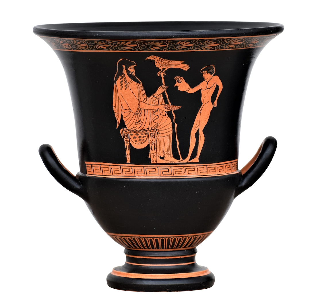 Ganymedes and Greek God Zeus Krater Vase Homosexual Love Ancient