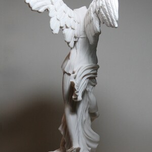 Winged Nike Victory of Samothrace Goddess Cast Marble Greek Statue Sculpture 14.17in 36 cm image 4