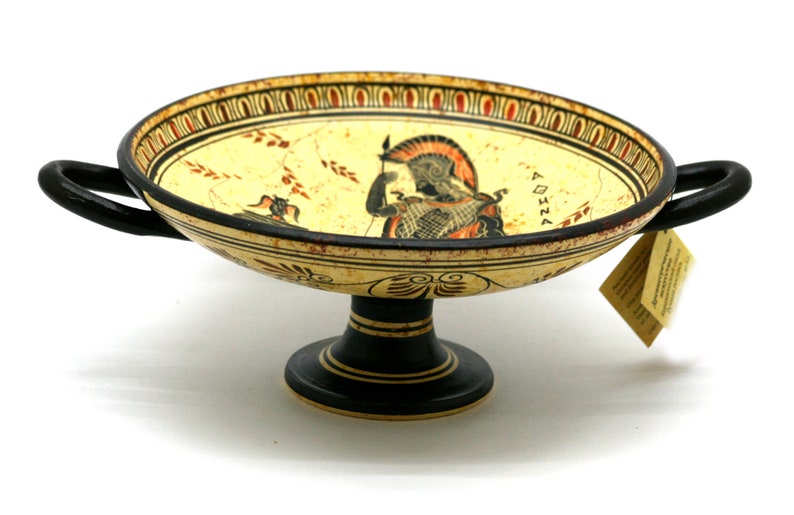 Wine Cup Pottery Kylix Ancient Greek Pottery Painting Goddess Etsy