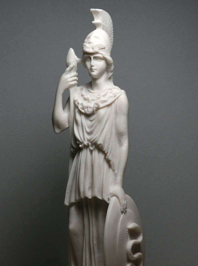 Goddess of Wisdom Athena Minerva Statue Figure Handmade 9.8in | Etsy