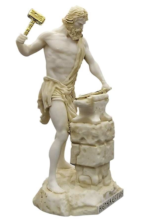 Statue Héphaïstos Dieu Du Feu Veronese Design - Finition Bronze 21.6cm