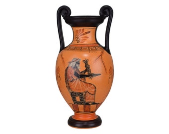 ギリシャの女神アフロディーテと神ヘルメスの花瓶 古代ギリシャの陶器