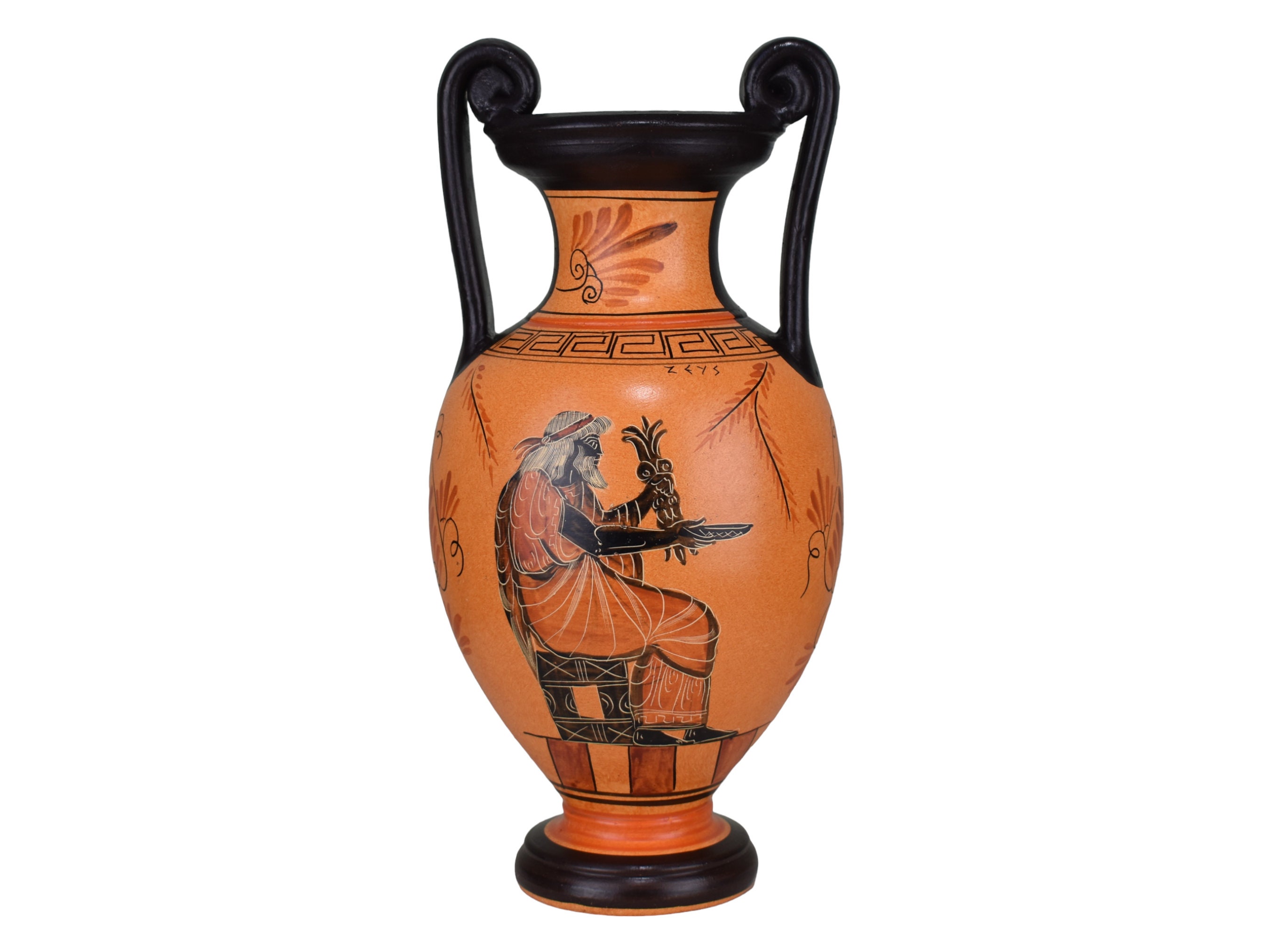 ギリシャの女神アフロディーテと神ヘルメスの花瓶 古代ギリシャの陶器