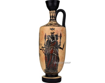 Hekate trippel magisk gudinna natt månen spöken grekisk vas Lekythos keramik