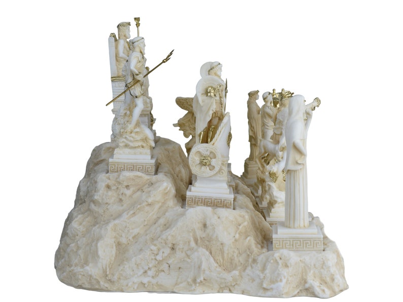 Set 12 Greek Olympian Gods Statues - Complete Pantheon Collection - Mythology Art image 3