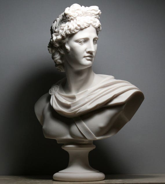 BEAUTIFUL Ancient Greek Goddess Sculpture Bust Roman Mythology Statue Figurine 