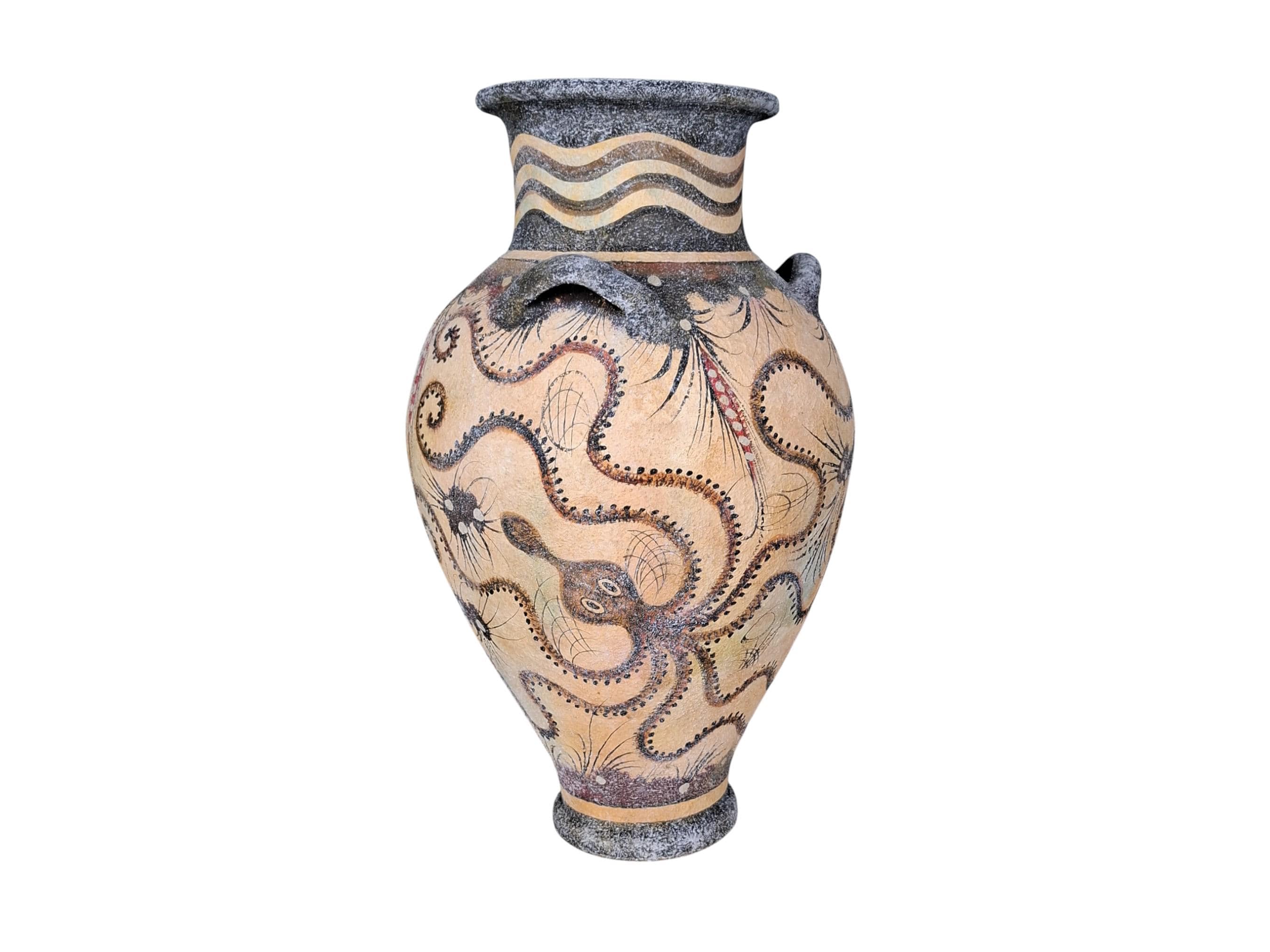 タコ ミノア文明の花瓶 ヒュドリア 古代ギリシャ クレタ島 陶器 絵画