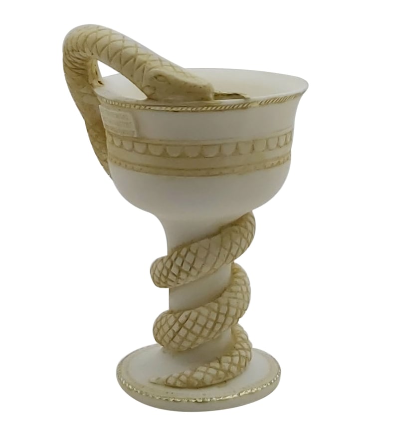 Bowl of Hygieia Greek Goddess of Health Symbol of Pharmacy Cup Chalice Snake image 5