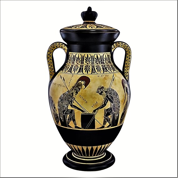 Achilles Ajax Exekias Ancient Greek Amphora Vase Museum Etsy