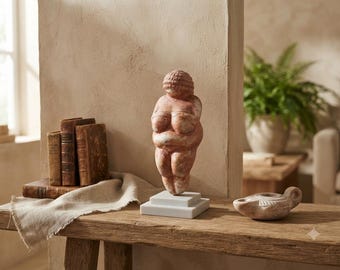 Venus of Willendorf Figurine, Paleolithic Sculpture Copy, Mother Goddess Fertility Statue, Ancient Primitive Woman Art