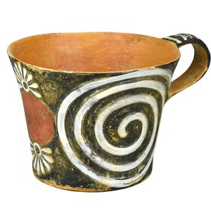 Cerámica minoica de estilo Kamares, copia de museo de cerámica griega antigua, 1700 a. C.