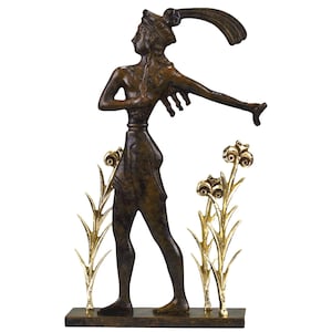 Prince of Lilies Priest minoan King knossos palace Real Bronze Metal art sculpture handmade in Greece