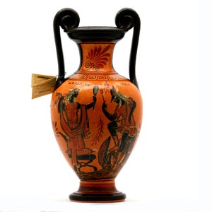 Greek Goddess Aphrodite & God Hermes Vase Pot Ancient Greek Ceramic Pottery