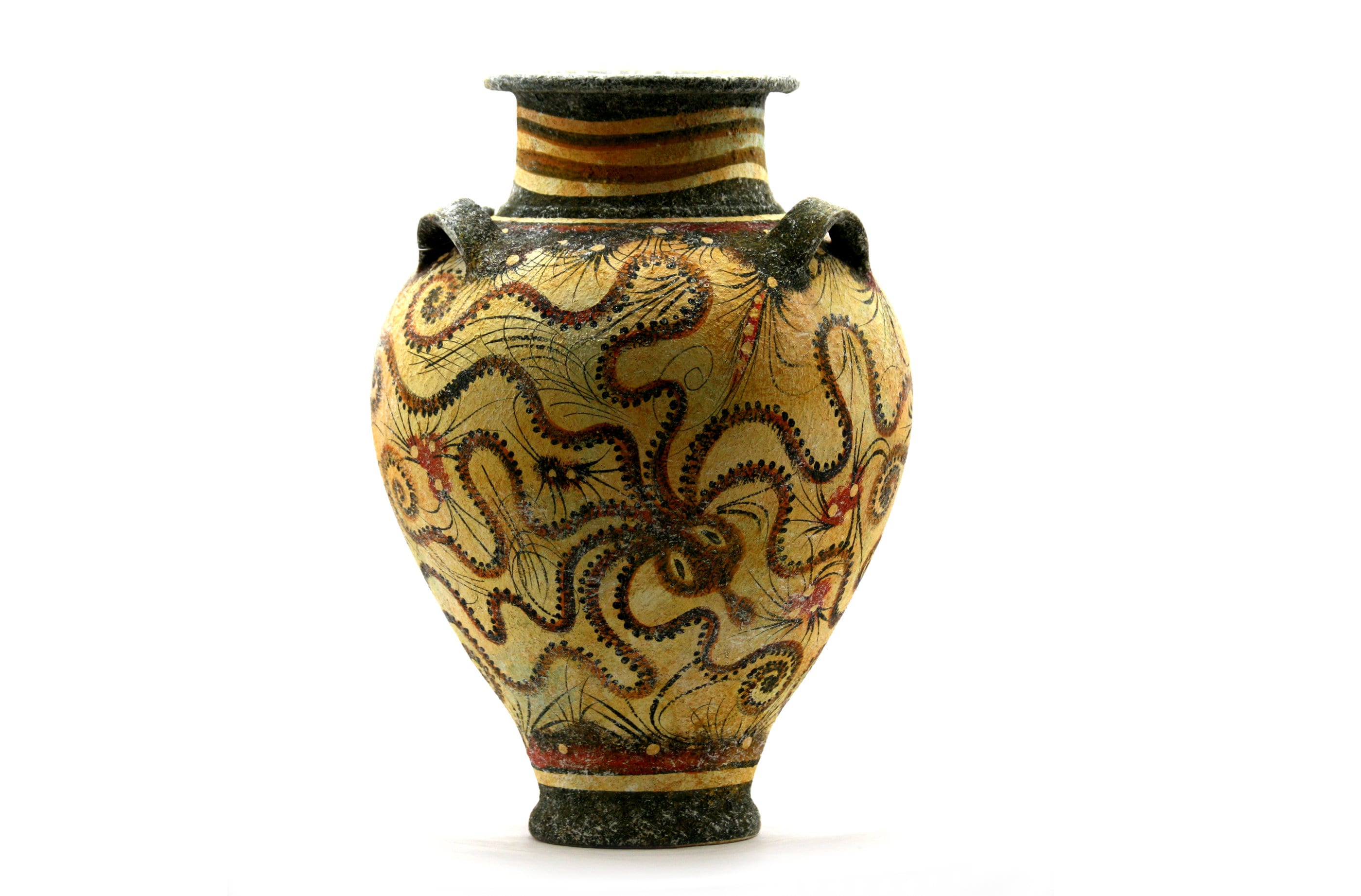 Minoan Vase Pottery Painting Octopus Ancient Greek Crete Ceramic