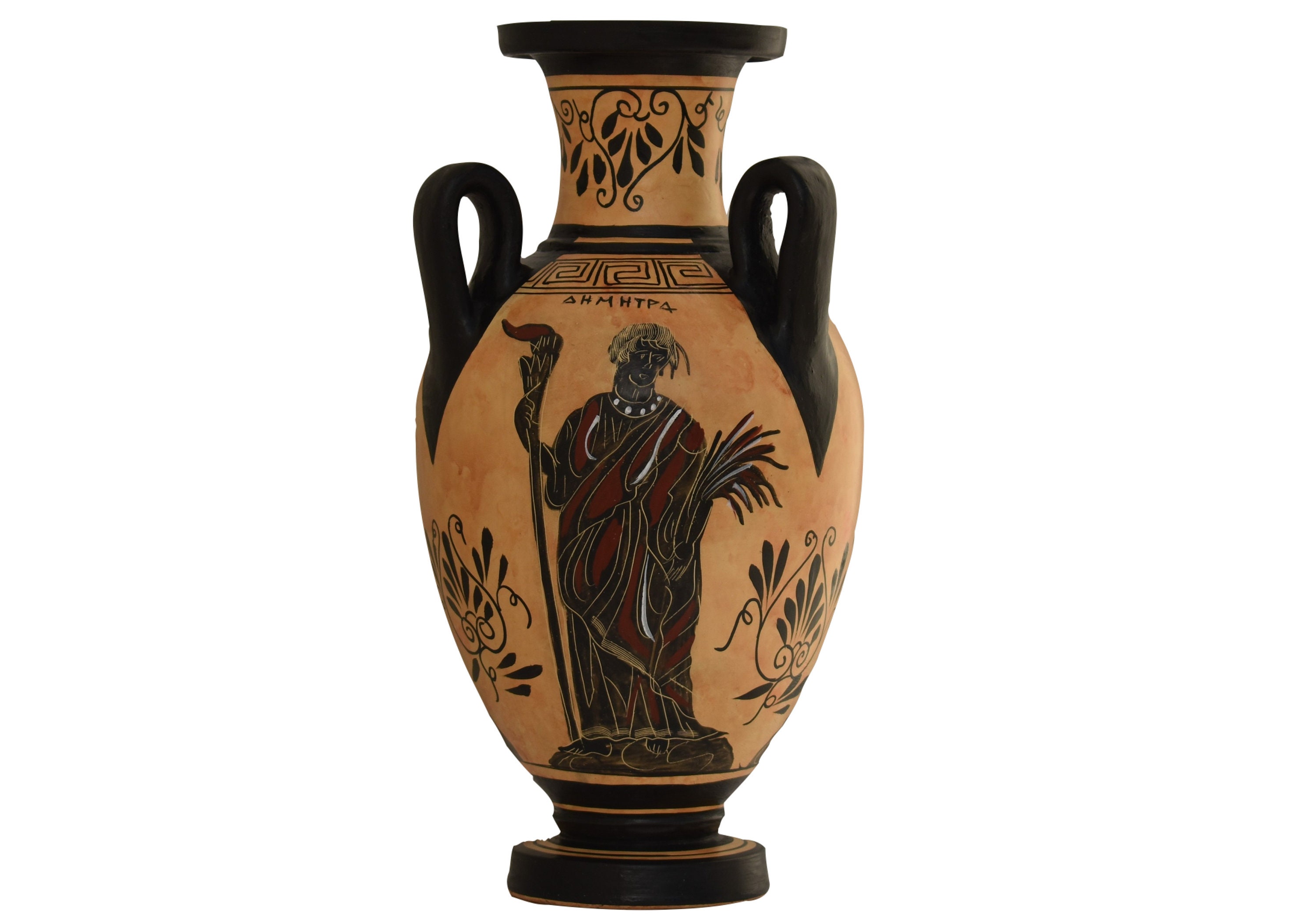 Goddess Persephone Hades Demeter Hydria Vase Painting Ancient image
