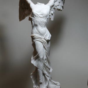 Winged Nike Victory of Samothrace Goddess Cast Marble Greek Statue Sculpture 14.17in 36 cm image 2