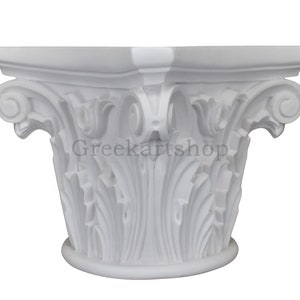 Base de capitel de columna de orden corintio para estatua, escultura, pilar, arquitectura clásica, decoración