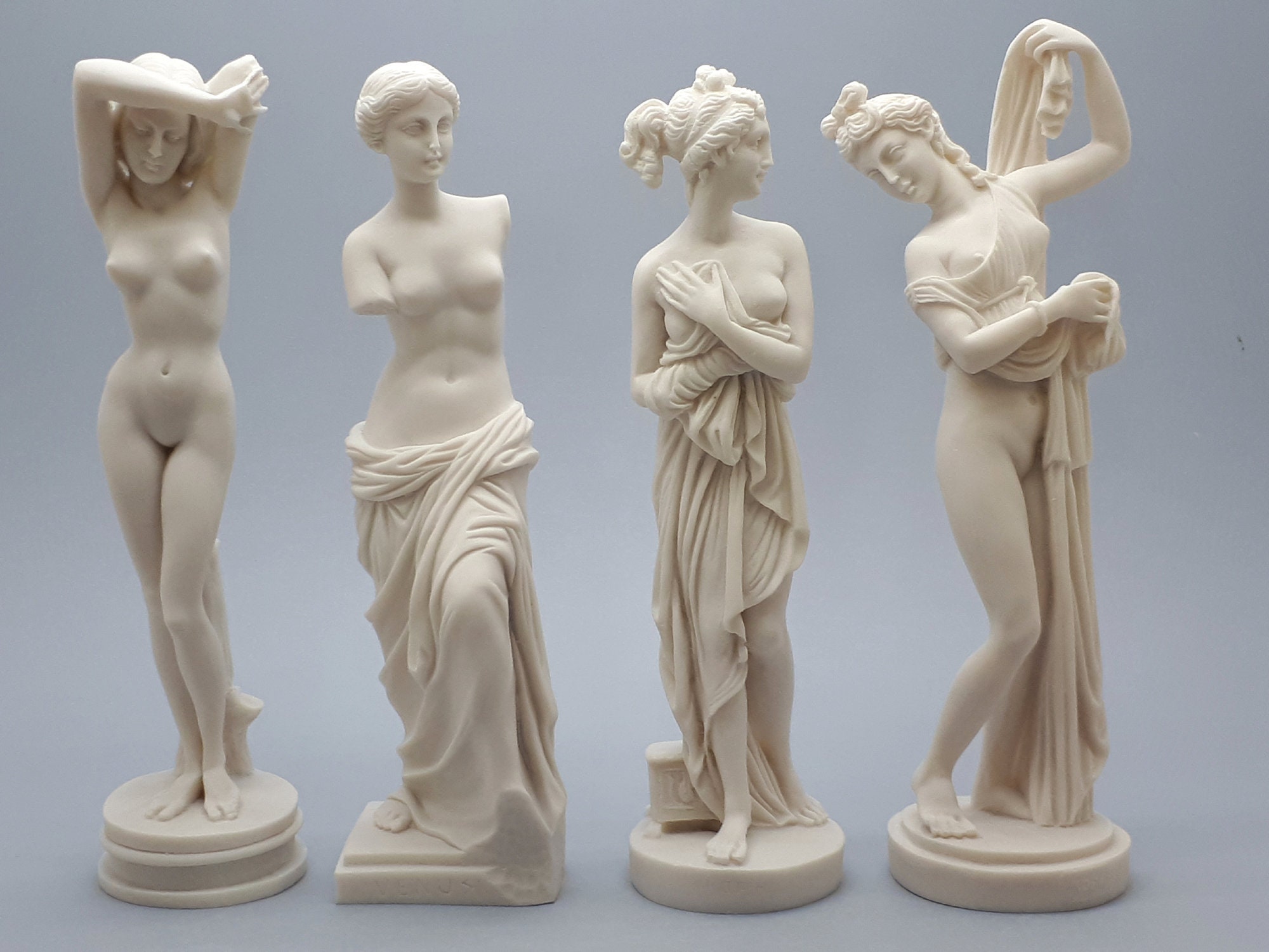 SET 4 Goddess Aphrodite Venus Greek Roman Nude Erotic Statue image picture