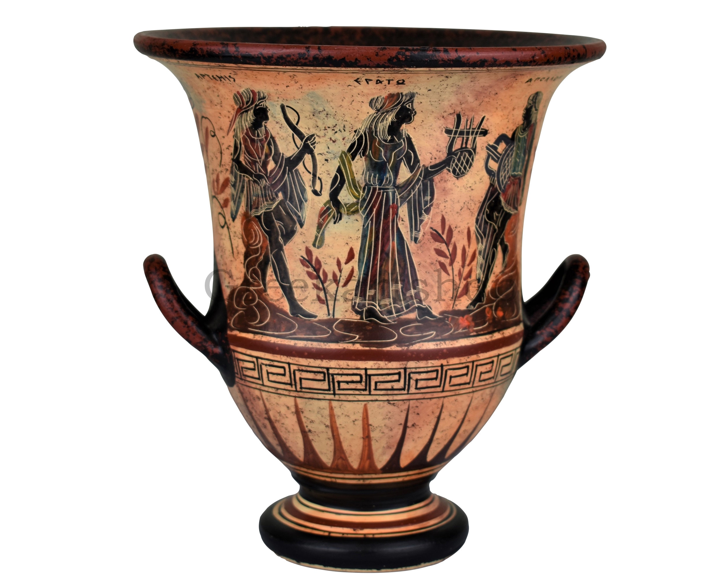 古代ギリシャ 花瓶 GREECE フラワーベース 花器 赤絵式 ワイン用壺 置物 Greek Wine Vessel - Etsy