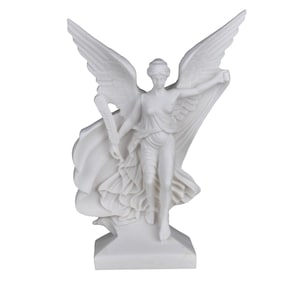 Winged Nike Victory of Paionios Goddess Cast Marble Greek Statue Sculpture