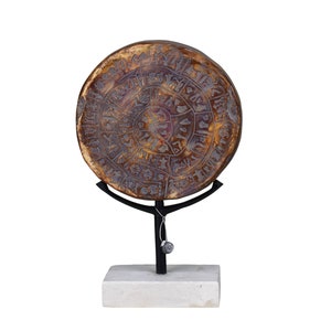 PHAISTOS DISK Museum Replica Minoan Palace &quot;1700B.C. the first movable type&quot;