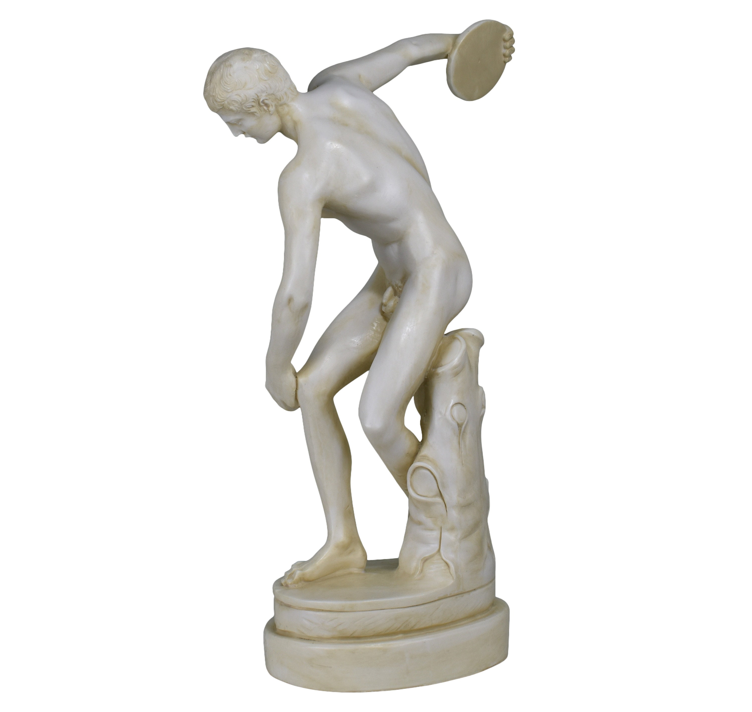 Discobolus Discus Thrower Nude Male Athlete Greek Roman Cast Etsy