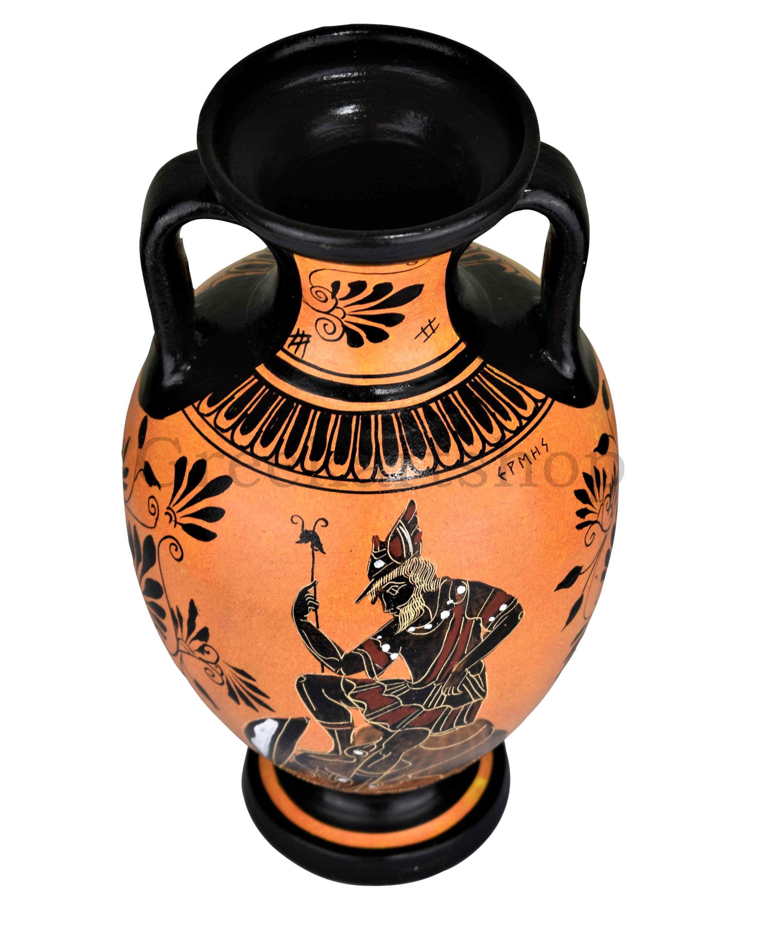アンフォラ シシュポスの神話 花瓶 アンフォラ ペルセポネと神ヘルメス