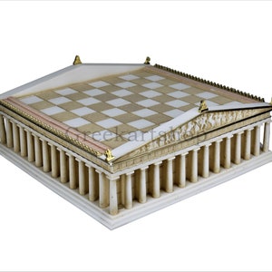 Schackbräde Parthenon Tempel Akropolis Antikens Grekland Aten