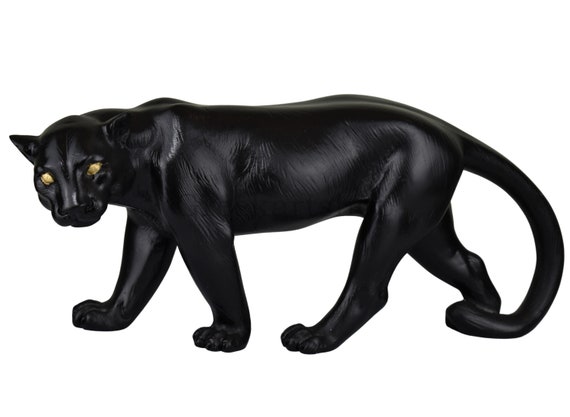 Puma nero pantera puma statua scultura figura fusione marmo - Etsy Italia