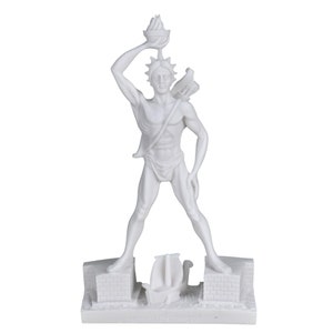 Greek sun god Helios Colossus of Rhodes Seven Wonders  Cast Marble Bronze colour Sculpture Statue