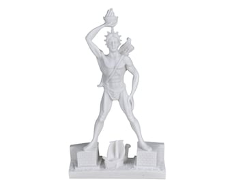 Greek sun god Helios Colossus of Rhodes Seven Wonders  Cast Marble Bronze colour Sculpture Statue