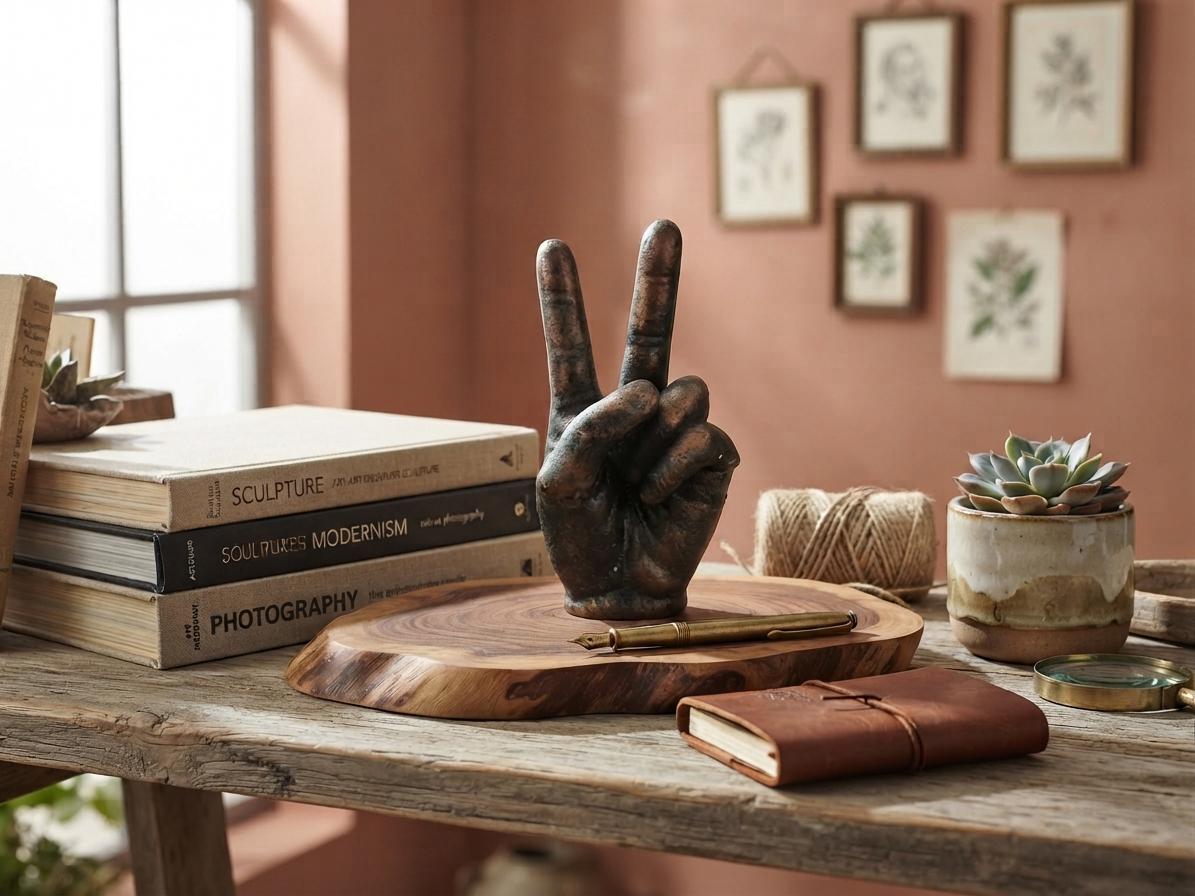 Peace Sign Hand Sculpture - Etsy