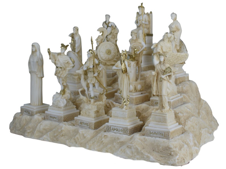 Set 12 Greek Olympian Gods Statues - Complete Pantheon Collection - Mythology Art image 4